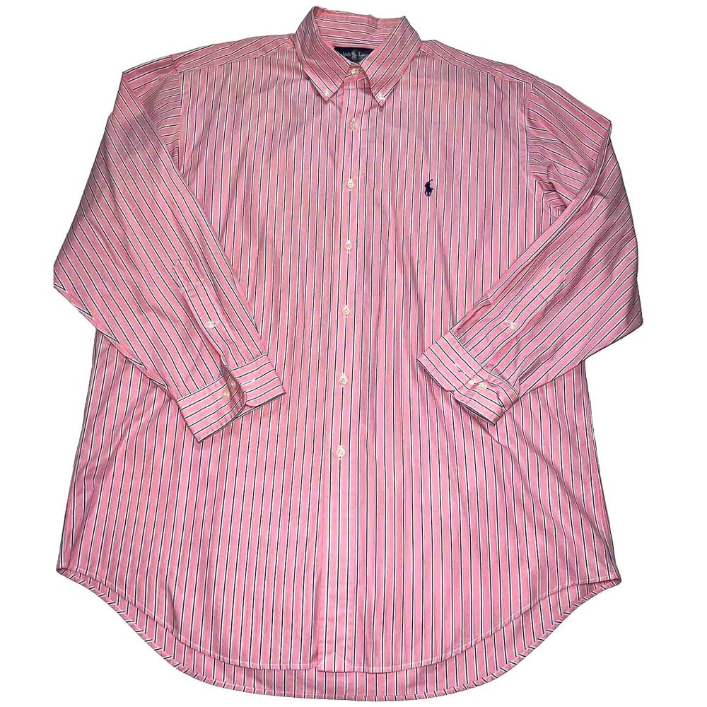 Ralph Lauren Pink Striped Button-Down Shirt